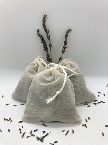 Muslin Dryer Bag filled with lavender