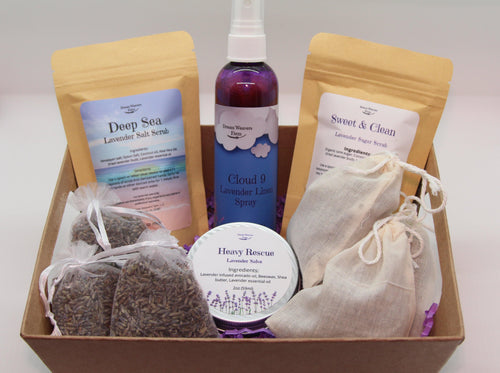 Gift Basket with assortment of lavender product