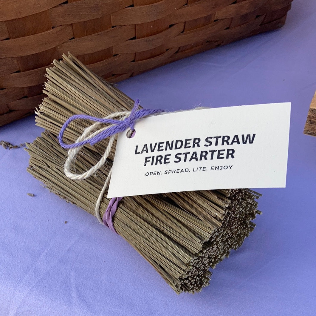 Set of 4 Lavender Fire Starter Bundles Dried Natural Lavender